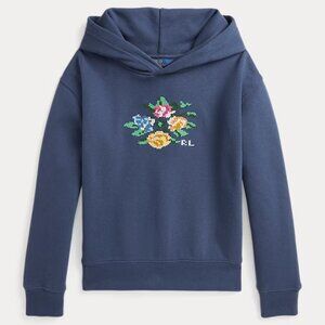 Ralph Lauren Embroidered Fleece Hoodie NWT Size S (7) & M (8-10)